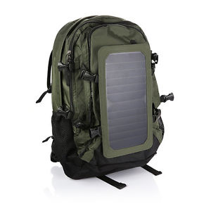 Outdoor Solar Backpack Solar Charger Back Pack Bag With Removable 6.5W Solar Pan