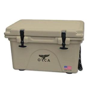 Tan, 26-Quart Heavy Duty Cooler Orca Ice Chests ORCT026 040232017100