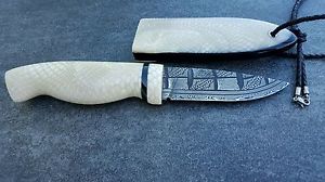 Damast Messer Jan Krauter Jagdmesser Einzelstück geschmiedet Klinge