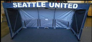 PORTABLE SOCCER PREMIER TENT SOCCER FIELD HOCKEY LACROSSE FOOTBALL NAVY BLUE