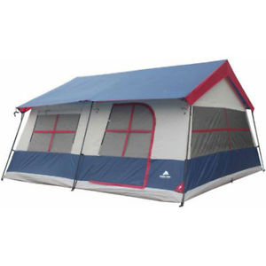 Tent 3 rooms with divider steel frame welded tub floor wheeled carry bag