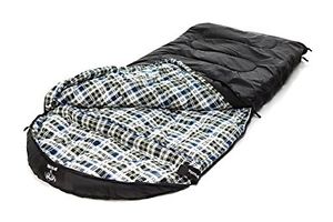 Grizzly by Black Pine -50 Degree F RipStop Sleeping Bag, Black