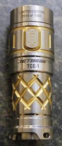 NEW JetBeam Limited Edition TCE-1 TITANIUM Flashlight w/ DEEP CNC Machined Grips