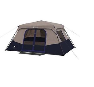 Ozark Trail 8 Person Instant Cabin Tent w/2 Cold Weather Chairs Camping Bundle