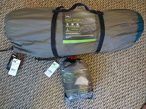 REI Half Dome 4 Backpacking Tent + Footprint - Turquoise - BARELY USED