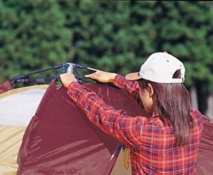 Captain stag tent smelt fishing one-touch tent 210 wine Red 3 people