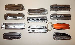 Lot Of 11 Leatherman Multi-Tools - Wave, Blast, Juice S2, CS4, Super Tool, Rebar