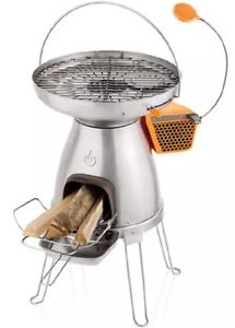 New BioLite Basecamp 17.5-in Wood Manual Ignition Orange Outdoor Stove & Charger