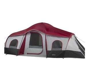 OzarkTrail 10 Person  3 Room Tent Privacy Doors Camping  Carry Bag Family Fun