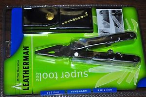 Leatherman Super Tool 200 release at 2001 with leather case original package USA