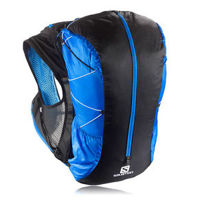 Salomon S-Lab Peak 20 Set Black Blue Water Resistant Camping Backpack Bag
