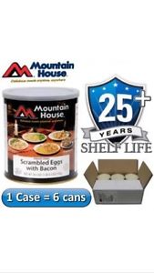 6 #10 Cans Case - Mountain House Scrambled Eggs & Bacon - Freeze Dried Food