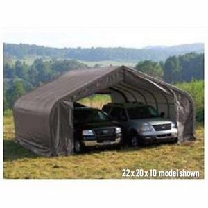 Shelterlogic 78741 22X28X11 Peak Style Shelter, Green Cover New