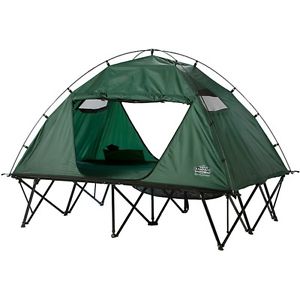 Kamprite Double Tent Cot with Rainfly 2 Person Cots Tent Camp Sleeping Gear Camp
