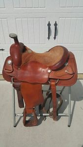 15.5" Original Billy Cook Roping Saddle Made in Greenville, Texas