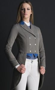 ANIMO Lagos Dressage Shadbelly Tails IT40 GREY NEW Jacket Coat