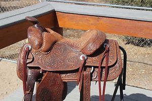 15" Vintage Circle Y Western Saddle FQHB Excellent Used Condition