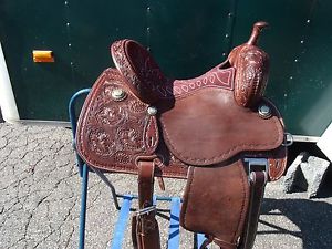 Martin Cervi Crown C  14" seat 8.5" tree Barrel Racing Saddle