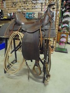 15.5" FRED MUELLER COLLECTIBLE RANCH SADDLE 3 967 7
