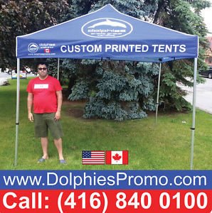 Outdoor HEAVY DUTY Pop Up Tent Sport Sponsorship Event + CUSTOM Printed Canopy