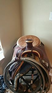 Circle Y Roping saddle 16