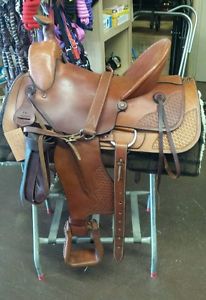 16" Thornton American Made High Back a fork cowboy western saddle and tack