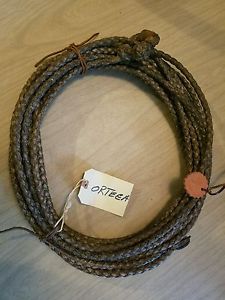 Luis B Ortega? Rawhide Reata Jay Palm Saddle Shop Leather Tag Unsigned Hondo