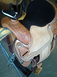 Court's 1/2 Breed Basket/Floral 15" Roper Saddle 1573ZAN CLEARANCE