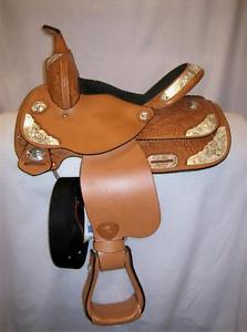 Tex Tan 13" #08-1562 "Simply Sweet" AQHA Collection Show Saddle - Regular Bar
