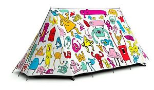 FieldCandy 2-Person Tent DOODLE PALS Design Camping Backpacking Outdoor Shelter