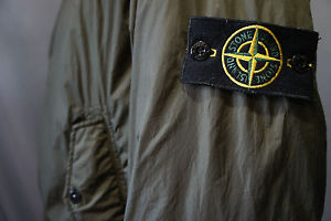 STONE ISLAND GARMENT DYED BLACK NYLON TELA JACKET