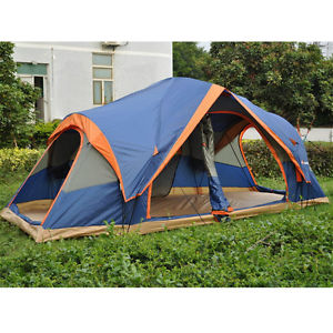 Outdoor Tents 6-10 Person 2-Room Instant Cabin Camping Hiking Sports Tent New