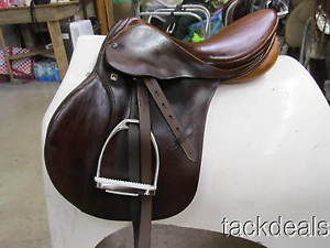 Stubben Siegfried All Purpose English Saddle 17" Wide, Smooth Knee Rolls, Used