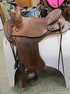 Ortho-Flex Len Brown Performance Saddle Original Trail Model Used Little 16"