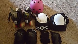 Womens Roller Derby Gear with Luigino Pro-E Size 8.5 SKATES!