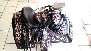 MEXICAN CHARRO  SADDLE WESTERN MONTURA CHARRA BORDADA DE CALIDAD EN OFERTA!!!