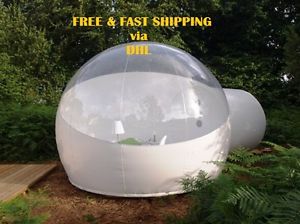 Inflatable Camping Hiking Bubble Igloo Dome Tent Half Transparent (3mx5m)