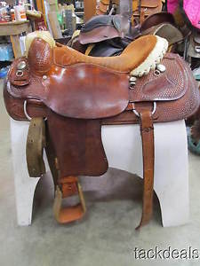 Billy Cook 18" Roping Saddle Genuine OK Maker Roper Used