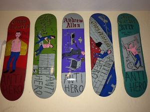 Rare skateboard deck lot Anti Hero Chris Lindig Art John Cardiel Tony Trujillo