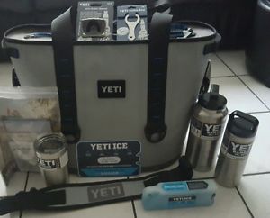 New Yeti 30 Hopper with 36oz,20oz,18oz ramblers, 2 bottle openers, yeti ice pack