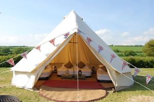 Dream House Four Season 4m Canvas Bell tent Family Camping Tent for Outdoor