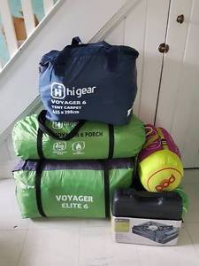 Hi Gear Voyager elite 6 tent with footprint, carpet, porch and other bits