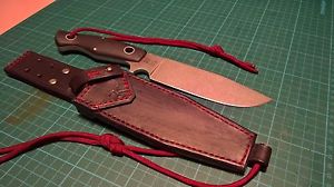 Böker Plus Rold Outdoormesser mit handgemachter Custom Lederscheide D2