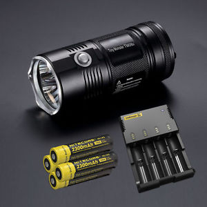 Nitecore TM06S 4000lumens 359meter Tiny Monster Flashlight+4* 2300mAh battery+i4