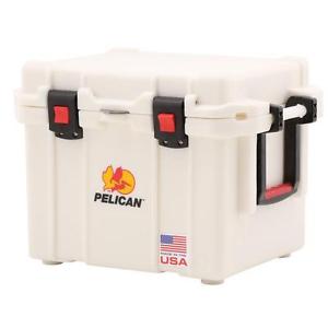 Pelican 35 Quart ProGear Ice Chest Camping Elite Marine White Extreme Cooler
