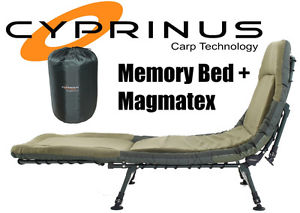 Cyprinus Memory Foam Carp Fishing Bedchair & Magmatex 5 Season Sleeping Bag Deal