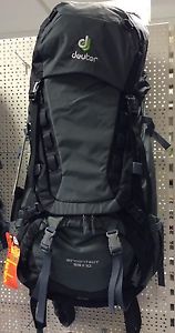 NEU: Deuter Aircontact 55 + 10 L - Trekkingrucksack Wandern Schwarz Grau