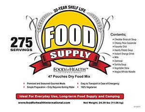 Emergency Survival Food Supply 275 Meal Pack