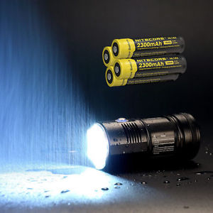 Nitecore TM06S 4000lumens 359meter Tiny Monster Flashlight + 4* 2300mAh battery