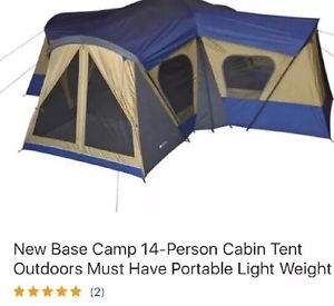 New Base Camp 14-Person Cabin Tent Outdoors Must Have Portable Light Weight
